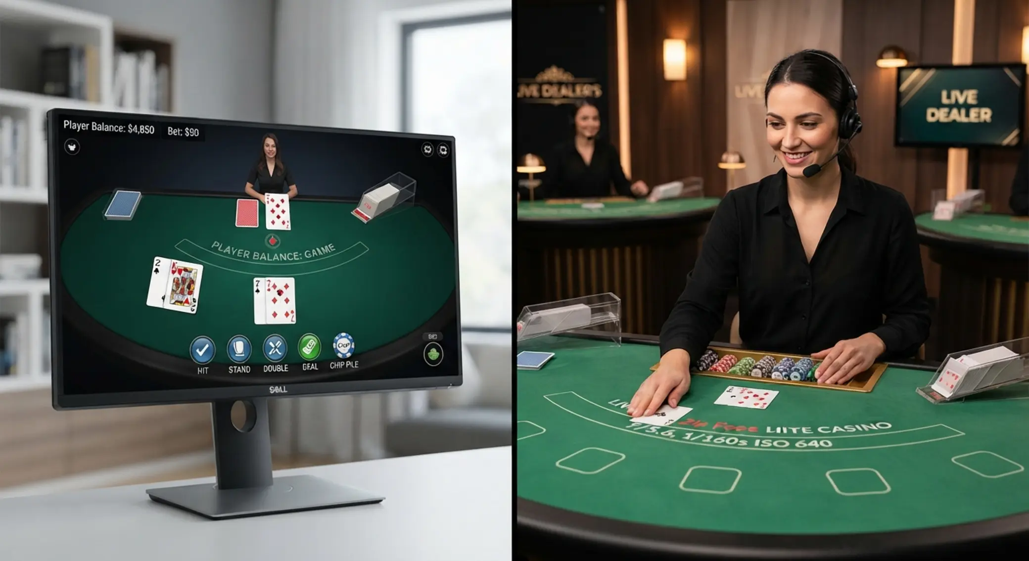 RNG blackjack verzus live blackjack Porovnanie RNG blackjacku a live blackjacku