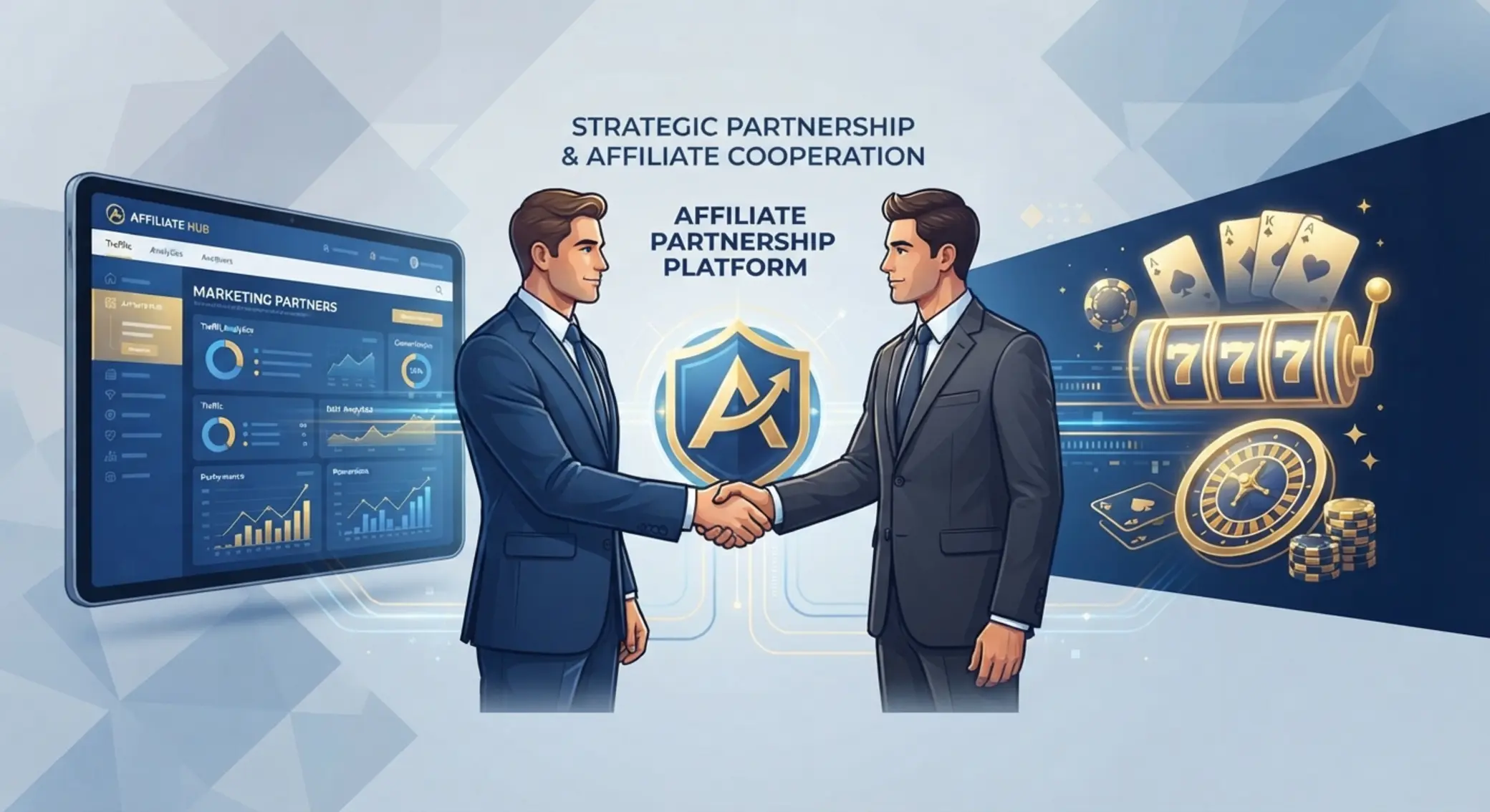 Ilustrácia partnerských a affiliate vzťahov v iGamingu